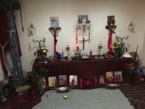 Temple Altar Set Up for Ogou Ceremony